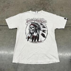 vintage metal mulisha anti fest 1999 smoking skull shirt size large